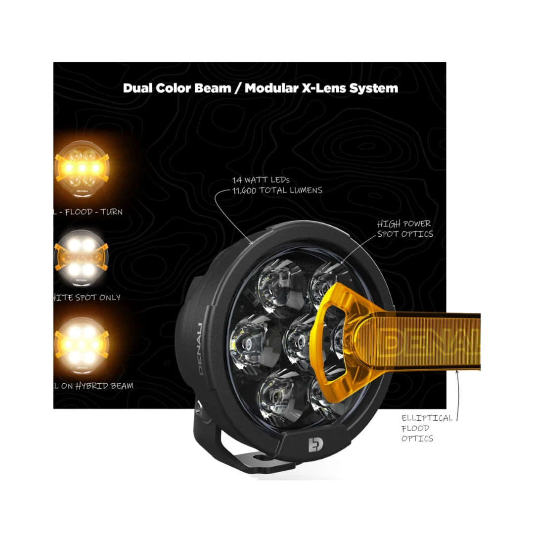 Auxiliary Multi-Beam D7 Pro Light Pods With Modular X-Lens System Set Of 2-Denali(Skuiddnl D7p 050 2skuid Denali D7 Pro Multi Beam Auxiliary Light Pods With Modular X Lens System Set Of 2) 6 Auxiliary Multi-Beam D7 Pro Light Pods With Modular X-Lens System Set Of 2-Denali(Skuiddnl D7p 050 2skuid Denali D7 Pro Multi Beam Auxiliary Light Pods With Modular X Lens System Set Of 2) - Image 6