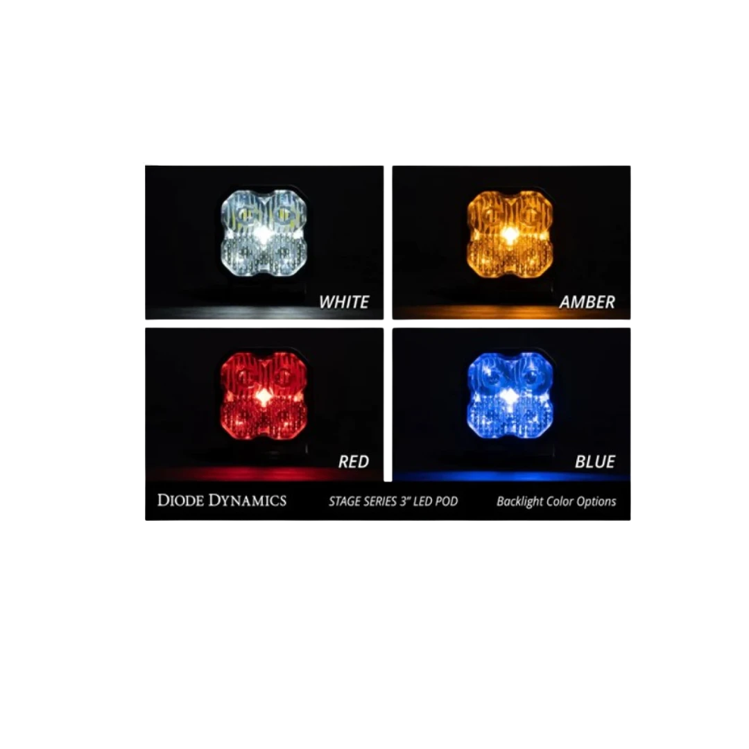 Stage Series 3" White Sport LED Pod (pair) - Diode Dynamics(Skuiddd6120pskuid Stage Series 3 Sae Dot White Sport Led Pod Pair Diode Dynamics) 6 Stage Series 3" White Sport LED Pod (pair) - Diode Dynamics(Skuiddd6120pskuid Stage Series 3 Sae Dot White Sport Led Pod Pair Diode Dynamics) - Image 6