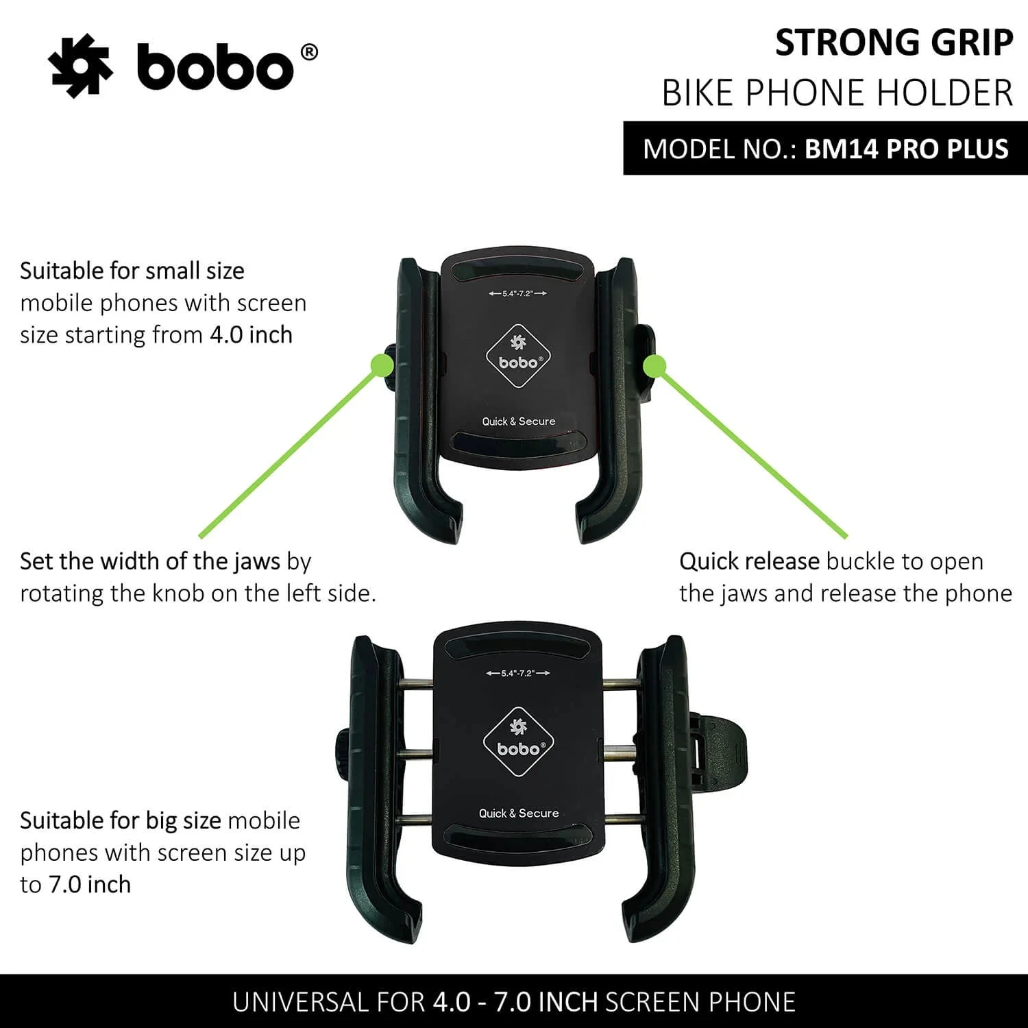 PRO PLUS Quick Release With PRO PLUS Vibration Damper Enhanced BM4 PRO PLUS Bike / Cycle Phone Holder Motorcycle Mobile Mount - Bobo - BB-BM-014-021001-1(Skuidbb Bm 014 021001 1skuid Pro Plus Quick Release With Pro Plus Vibration Damper Enhanced Bm4 Pro Plus Bike Cycle Phone Holder Motorcycle Mobile Mount Bobo Bb Bm 014 021001 1) 5 PRO PLUS Quick Release With PRO PLUS Vibration Damper Enhanced BM4 PRO PLUS Bike / Cycle Phone Holder Motorcycle Mobile Mount - Bobo - BB-BM-014-021001-1(Skuidbb Bm 014 021001 1skuid Pro Plus Quick Release With Pro Plus Vibration Damper Enhanced Bm4 Pro Plus Bike Cycle Phone Holder Motorcycle Mobile Mount Bobo Bb Bm 014 021001 1) - Image 5