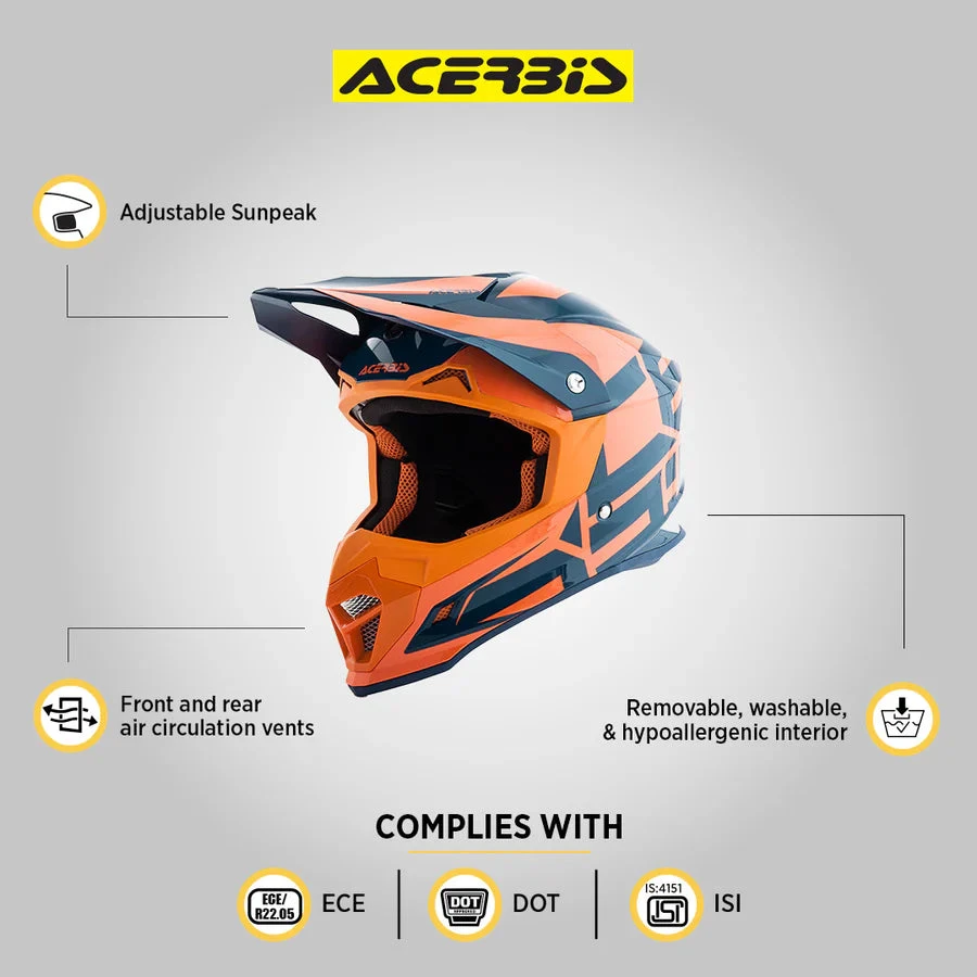 Profile 4 Helmet - Orange/Blue - Acerbis(Profile 4 Helmet Orange Blue Acerbis) 7 Profile 4 Helmet - Orange/Blue - Acerbis(Profile 4 Helmet Orange Blue Acerbis) - Image 7