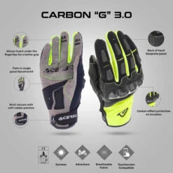 Carbon G 3.0 Gloves - Acerbis(Carbon G 3 0 Gloves Acerbis) -Biken Biker Store CARBON G 3.0Yellow