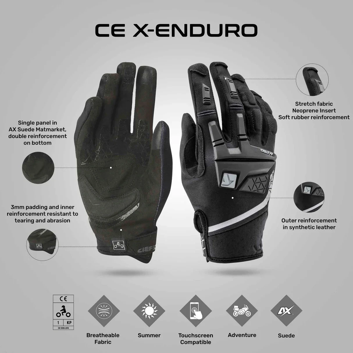 X-Enduro CE Gloves - Acerbis(X Enduro Ce Gloves Acerbis) 13 X-Enduro CE Gloves - Acerbis(X Enduro Ce Gloves Acerbis) - Image 13