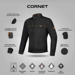 Cornet Jacket - Ixon(Cornet Jacket Ixon) 8 Cornet Jacket - Ixon(Cornet Jacket Ixon) -Biken Biker Store CORNET Black Brown
