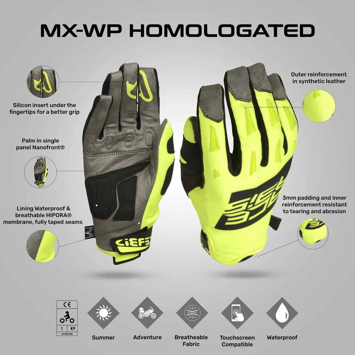 MX-WP Homologated Gloves - Acerbis(Mx Wp Homologated Gloves Acerbis) 9 MX-WP Homologated Gloves - Acerbis(Mx Wp Homologated Gloves Acerbis) - Image 9