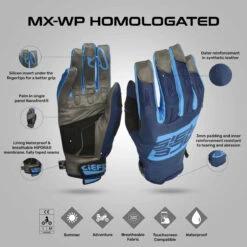 MX-WP Homologated Gloves - Acerbis(Mx Wp Homologated Gloves Acerbis) 20 MX-WP Homologated Gloves - Acerbis(Mx Wp Homologated Gloves Acerbis) -Biken Biker Store MX WPHOMOLOGATEDBlue