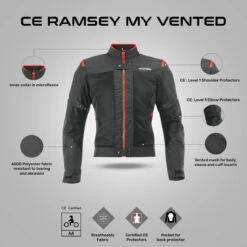 Ramsey MY Vented Jacket - Acerbis(Ramsey My Vented Jacket Acerbis) 39 Ramsey MY Vented Jacket - Acerbis(Ramsey My Vented Jacket Acerbis) -Biken Biker Store Ramseymyventedblackred