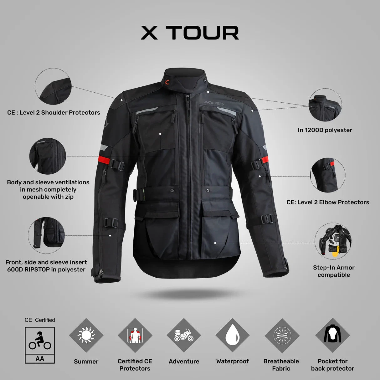 X-Tour Jacket - Acerbis(X Tour Jacket Acerbis) 4 X-Tour Jacket - Acerbis(X Tour Jacket Acerbis) - Image 4