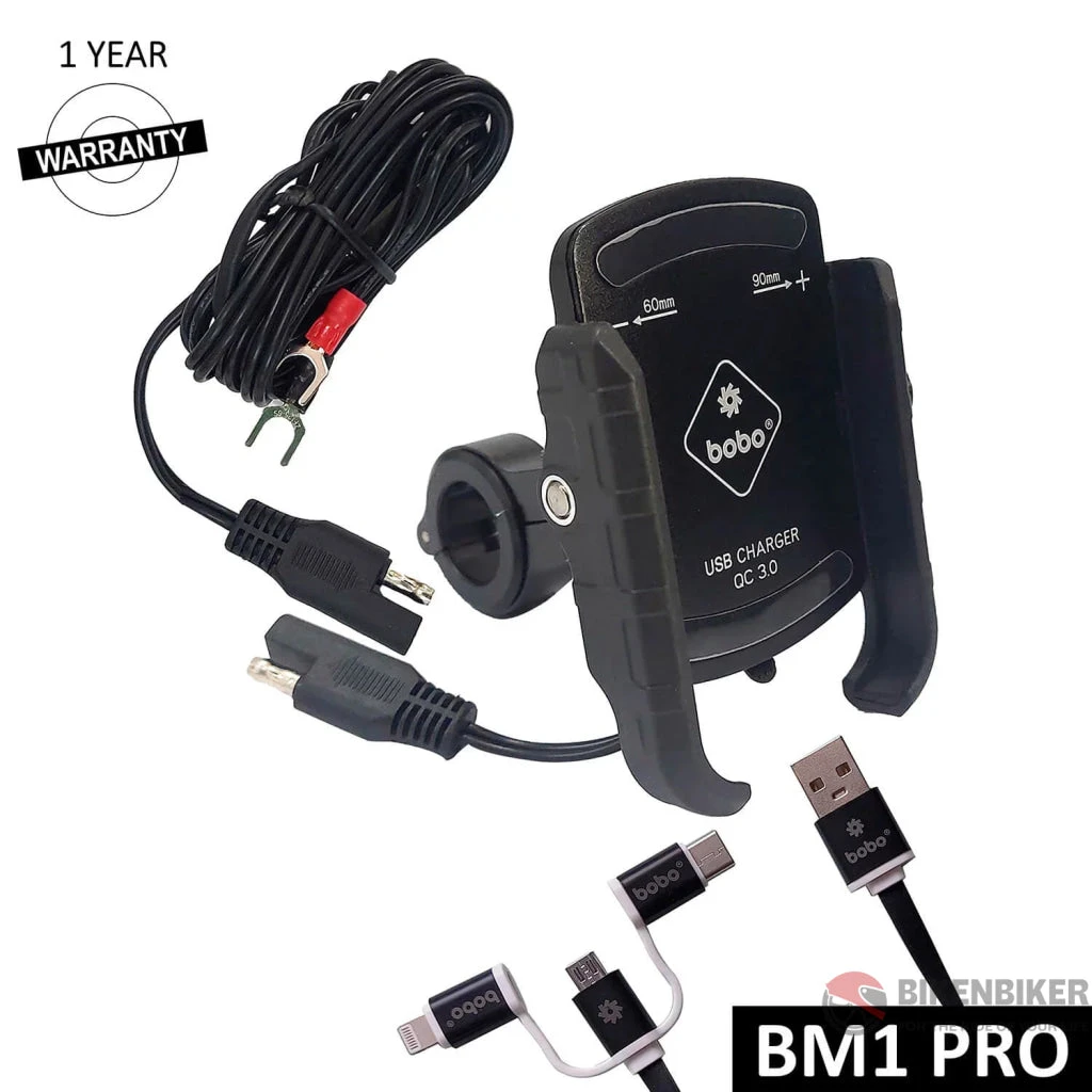 BOBO BM1 PRO Jaw-Grip Bike Phone Holder With Fast USB 3.0 Charger (Black)(Skuidbb Bm 001 011001skuid Bobo Bm1 Pro Jaw Grip Bike Phone Holder With Fast Usb 3 0 Charger Black) 1 BOBO BM1 PRO Jaw-Grip Bike Phone Holder With Fast USB 3.0 Charger (Black)(Skuidbb Bm 001 011001skuid Bobo Bm1 Pro Jaw Grip Bike Phone Holder With Fast Usb 3 0 Charger Black)