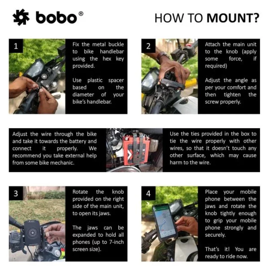 BOBO BM12 Bike Phone Holder (With Fast 15W Wireless Charger & USB-C Input/Output Port) (Black)(Skuidbb Bm 012 001001skuid Bobo Bm12 Bike Phone Holder With Fast 15w Wireless Charger Usb C Input Output Port Black) 6 BOBO BM12 Bike Phone Holder (With Fast 15W Wireless Charger & USB-C Input/Output Port) (Black)(Skuidbb Bm 012 001001skuid Bobo Bm12 Bike Phone Holder With Fast 15w Wireless Charger Usb C Input Output Port Black) - Image 6