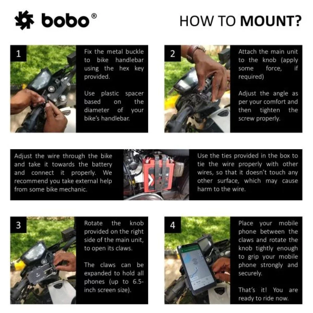 BOBO BM2 AluminiumMobile Phone Holder Mount With 2.5A USB Charger (Black)(Skuidbb Bm 002 001001skuid Bobo Bm2 Aluminium Mobile Phone Holder Mount With 2 5a Usb Charger Black) 6 BOBO BM2 AluminiumMobile Phone Holder Mount With 2.5A USB Charger (Black)(Skuidbb Bm 002 001001skuid Bobo Bm2 Aluminium Mobile Phone Holder Mount With 2 5a Usb Charger Black) - Image 6