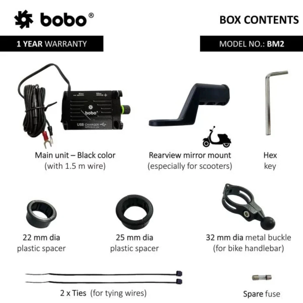 BOBO BM2 AluminiumMobile Phone Holder Mount With 2.5A USB Charger (Black)(Skuidbb Bm 002 001001skuid Bobo Bm2 Aluminium Mobile Phone Holder Mount With 2 5a Usb Charger Black) 3 BOBO BM2 AluminiumMobile Phone Holder Mount With 2.5A USB Charger (Black)(Skuidbb Bm 002 001001skuid Bobo Bm2 Aluminium Mobile Phone Holder Mount With 2 5a Usb Charger Black) - Image 3
