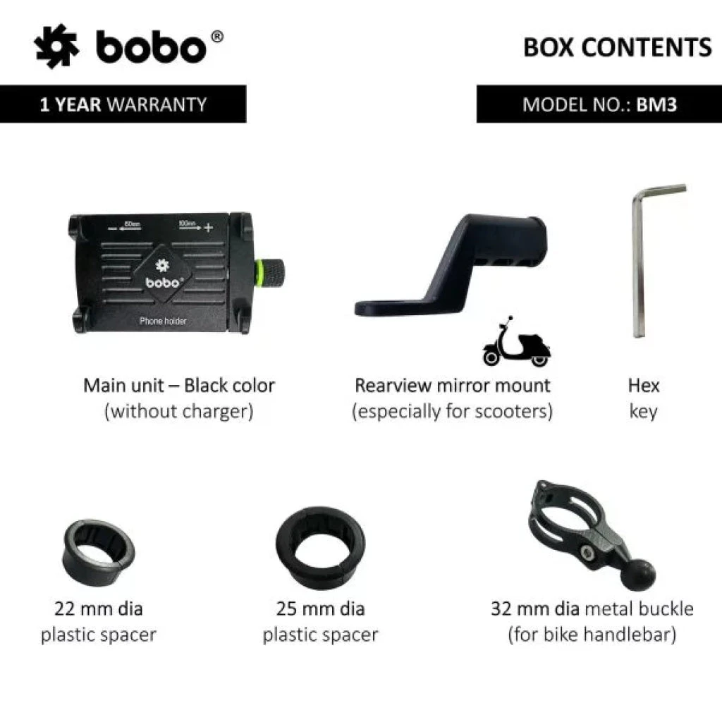 BOBO BM3 Aluminium Phone Holder Mount (Black)(Skuidbb Bm 003 001001skuid Bobo Bm3 Aluminium Phone Holder Mount Black) 6 BOBO BM3 Aluminium Phone Holder Mount (Black)(Skuidbb Bm 003 001001skuid Bobo Bm3 Aluminium Phone Holder Mount Black) - Image 6