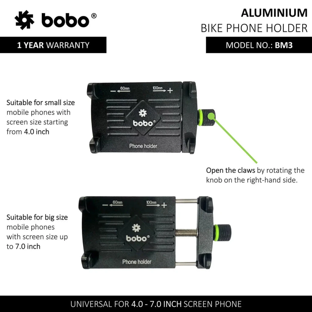 BOBO BM3 Aluminium Phone Holder Mount (Black)(Skuidbb Bm 003 001001skuid Bobo Bm3 Aluminium Phone Holder Mount Black) 3 BOBO BM3 Aluminium Phone Holder Mount (Black)(Skuidbb Bm 003 001001skuid Bobo Bm3 Aluminium Phone Holder Mount Black) - Image 3