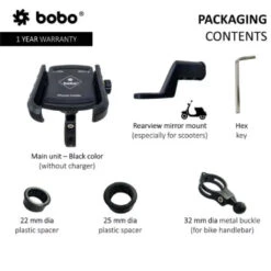 BOBO BM4 Jaw-Grip Phone Holder Mount(Black)(Skuidbb Bm 004 001001skuid Bobo Bm4 Jaw Grip Phone Holder Mountblack) -Biken Biker Store bobo bm4 jaw grip phone holder mount black mounts 921
