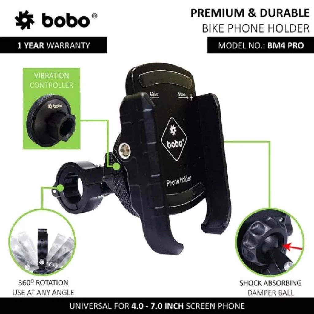 BOBO BM4 PRO Jaw-Grip Phone Holder (Black)(Skuidbb Bm 004 011001skuid Bobo Bm4 Pro Jaw Grip Phone Holder Black) 2 BOBO BM4 PRO Jaw-Grip Phone Holder (Black)(Skuidbb Bm 004 011001skuid Bobo Bm4 Pro Jaw Grip Phone Holder Black) - Image 2