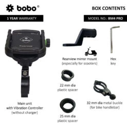 BOBO BM4 PRO Jaw-Grip Phone Holder (Black)(Skuidbb Bm 004 011001skuid Bobo Bm4 Pro Jaw Grip Phone Holder Black) 11 BOBO BM4 PRO Jaw-Grip Phone Holder (Black)(Skuidbb Bm 004 011001skuid Bobo Bm4 Pro Jaw Grip Phone Holder Black) -Biken Biker Store bobo bm4 pro jaw grip phone holder black mounts 728