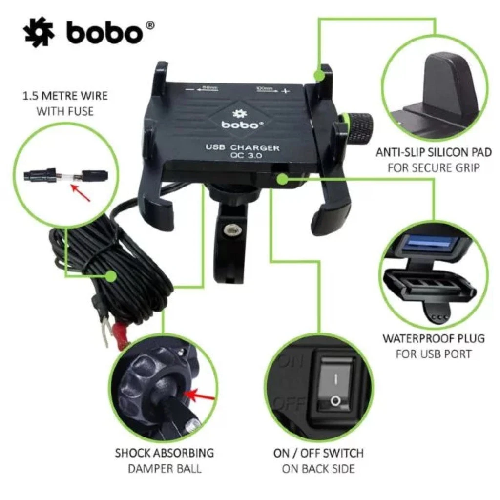 BOBO BM5 Aluminium Phone Holder Mount (Black)(Skuidbb Bm 005 001001skuid Bobo Bm5 Aluminium Phone Holder Mount Black) 3 BOBO BM5 Aluminium Phone Holder Mount (Black)(Skuidbb Bm 005 001001skuid Bobo Bm5 Aluminium Phone Holder Mount Black) - Image 3