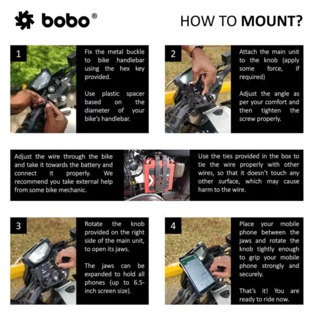 BOBO BM5 Aluminium Phone Holder Mount (Black)(Skuidbb Bm 005 001001skuid Bobo Bm5 Aluminium Phone Holder Mount Black) 5 BOBO BM5 Aluminium Phone Holder Mount (Black)(Skuidbb Bm 005 001001skuid Bobo Bm5 Aluminium Phone Holder Mount Black) - Image 5