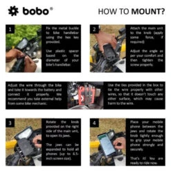 BOBO BM6 Jaw-Grip Mobile Phone Holder Mount (Black)(Skuidbb Bm 006 001001skuid Bobo Bm6 Jaw Grip Mobile Phone Holder Mount Black) -Biken Biker Store bobo bm6 jaw grip mobile phone holder mount black mounts 391
