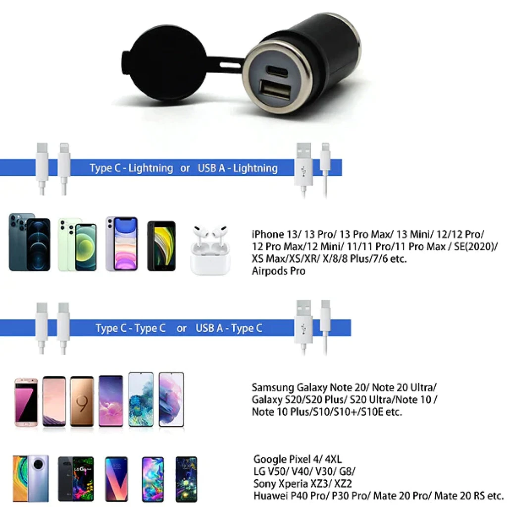 DIN (Hella) To 36W PD USB-C + QC 3.0 (STRAIGHT) 2024 Onwards - Cliff Top - TY-A2005(Skuidty A2005skuid Din To Usb Usb Type C Straight Adapter Cliff Top) 3 DIN (Hella) To 36W PD USB-C + QC 3.0 (STRAIGHT) 2024 Onwards - Cliff Top - TY-A2005(Skuidty A2005skuid Din To Usb Usb Type C Straight Adapter Cliff Top) - Image 3