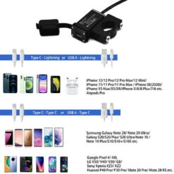 Handlebar Mounted 36W USB Type-C + QC 3.0 Aluminium Adapter - Cliff Top(Skuidty A2004skuid Din To Usb Type C Cabled Adapter Cliff Top) 6 Handlebar Mounted 36W USB Type-C + QC 3.0 Aluminium Adapter - Cliff Top(Skuidty A2004skuid Din To Usb Type C Cabled Adapter Cliff Top) -Biken Biker Store handlebar mounted 36w usb type c qc 3 0 aluminium adapter cliff top electricals 756