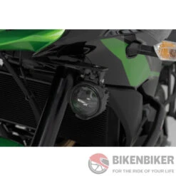 Kawasaki Versys 650 Lighting - Auxiliary Light Mount - SW-Motech(Skuidnsw 08 518 10000 Bskuid Auxiliary Light Mounts Sw Motech) -Biken Biker Store kawasaki versys 650 lighting auxiliary light mount sw motech lights mounts 357