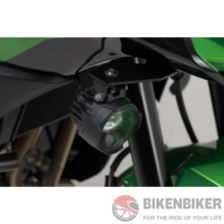 Kawasaki Versys 650 Lighting - Auxiliary Light Mount - SW-Motech(Skuidnsw 08 518 10000 Bskuid Auxiliary Light Mounts Sw Motech) -Biken Biker Store kawasaki versys 650 lighting auxiliary light mount sw motech lights mounts 375