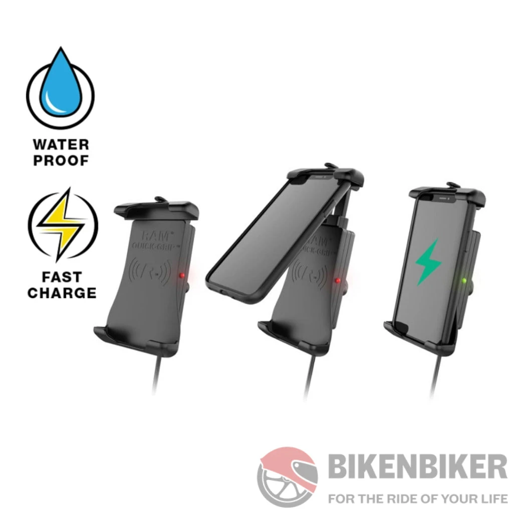 RAM Mounts Quick-Grip™ Waterproof Wireless Charging Holder(Skuidram Hol Un14wbskuid Ram Mounts Quick Grip Waterproof Wireless Charging Holder) 2 RAM Mounts Quick-Grip™ Waterproof Wireless Charging Holder(Skuidram Hol Un14wbskuid Ram Mounts Quick Grip Waterproof Wireless Charging Holder) - Image 2