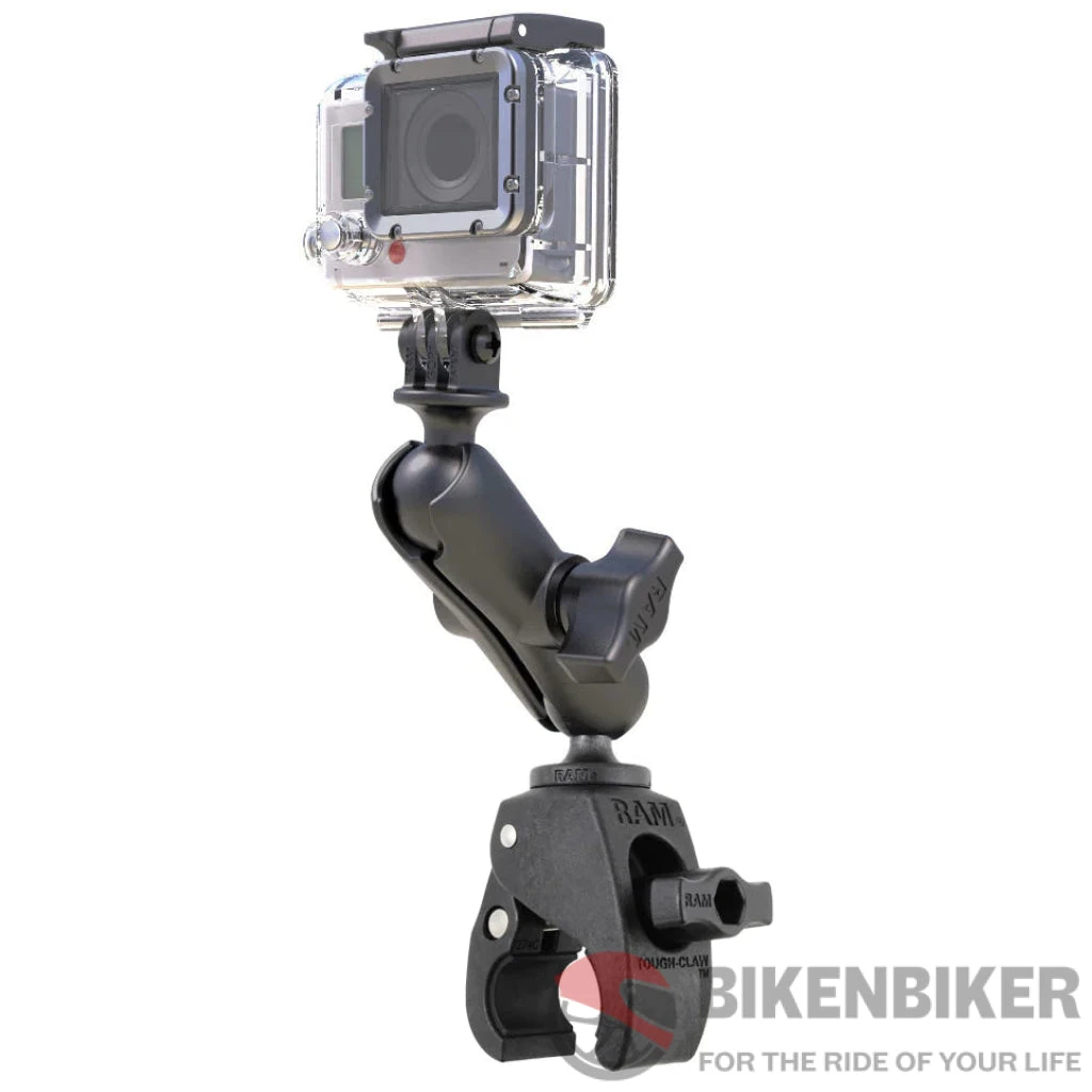 RAM Mounts Tough-Claw™ Double Ball Mount With Universal Action Camera Adapter(Skuidrap B 400 Gop1uskuid Ram Small Tough Claw Mount) 1 RAM Mounts Tough-Claw™ Double Ball Mount With Universal Action Camera Adapter(Skuidrap B 400 Gop1uskuid Ram Small Tough Claw Mount)
