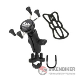 RAM® Mounts X-Grip® Phone Mount With Handlebar U-Bolt Base - Standard(Skuidram B 149z Un7uskuid Ram Handlebar Rail Mount With Zinc Coated U Bolt Base)