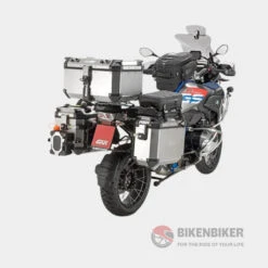 Monokey Trekker Outback 48Ltr Side Box Silver - Givi(Trekker Outback 48 Side Cases Silver Givi) -Biken Biker Store trekker outback 48 side cases silver givi case 836